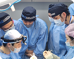 面部提拉现场进行